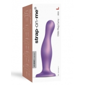 Фиолетовая насадка Strap-On-Me Dildo Plug Curvy size L - Strap-on-me - купить с доставкой в Ессентуках