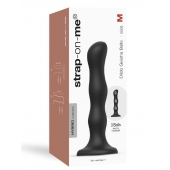 Черная насадка Strap-On-Me Dildo Geisha Balls size M - Strap-on-me - купить с доставкой в Ессентуках