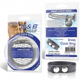 Кольцо на пенис SNAP COCK RING из искусственной кожи на клепках - BlueLine - в Ессентуках купить с доставкой