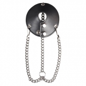 Утяжка для мошонки из искусственной кожи с цепочками PARACHUTE BALL STRETCHER - BlueLine - купить с доставкой в Ессентуках