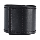 Хомут-утяжка для мошонки из искусственной кожи на липучке VELCRO BALL STRETCHER- 4 см. - BlueLine - в Ессентуках купить с доставкой