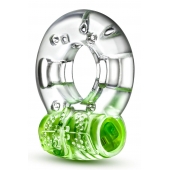 Зеленое эрекционное виброкольцо Arouser Vibrating C-Ring - Blush Novelties - в Ессентуках купить с доставкой