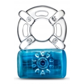 Синее эрекционное виброкольцо Pleaser Rechargeable C-Ring - Blush Novelties - в Ессентуках купить с доставкой