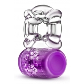 Фиолетовое эрекционное виброкольцо Pleaser Rechargeable C-Ring - Blush Novelties - в Ессентуках купить с доставкой
