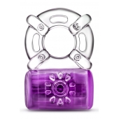 Фиолетовое эрекционное виброкольцо One Night Stand Vibrating C-Ring - Blush Novelties - в Ессентуках купить с доставкой