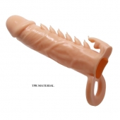 Телесная удлиняющая насадка Penis Sleeve Emmitt - 17 см. - Baile - в Ессентуках купить с доставкой
