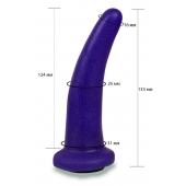 Фиолетовая гладкая изогнутая насадка-плаг - 13,3 см. - LOVETOY (А-Полимер) - купить с доставкой в Ессентуках