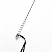 Черный кожаный стек с гладкой ручкой - 55 см. - Crazy Handmade - купить с доставкой в Ессентуках