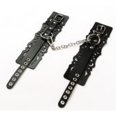 Узорчатые кожаные оковы с регулируемыми ремешками - Crazy Handmade - купить с доставкой в Ессентуках