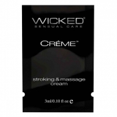 Крем для массажа и мастурбации Wicked Stroking and Massage Creme - 3 мл. - Wicked - купить с доставкой в Ессентуках