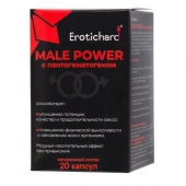 Капсулы для мужчин Erotichard male power с пантогематогеном - 20 капсул (0,370 гр.) - Erotic Hard - купить с доставкой в Ессентуках