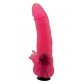 Розовая насадка для страпона с клиторальными лепестками - 18,5 см. - LOVETOY (А-Полимер) - купить с доставкой в Ессентуках