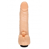 Телесная гелевая насадка-фаллос с клиторальными лепестками - 18,5 см. - LOVETOY (А-Полимер) - купить с доставкой в Ессентуках