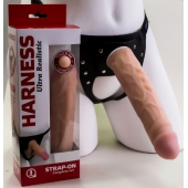 Насадка-фаллос в комплекте с трусиками Harness - 21,6 см. - LOVETOY (А-Полимер) - купить с доставкой в Ессентуках