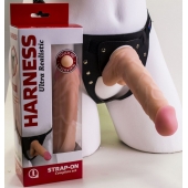Страпон Harness из двух предметов: регулируемые трусики и насадка-фаллос - 17,5 см. - LOVETOY (А-Полимер) - купить с доставкой в Ессентуках