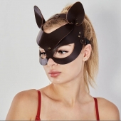 Коричневая кожаная маска  Кошечка - Sitabella - купить с доставкой в Ессентуках