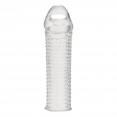 Текстурированная насадка на пенис Clear Textured Penis Enhancing Sleeve Extension - 16,5 см. - BlueLine - в Ессентуках купить с доставкой