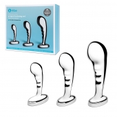 Набор из 3 стальных стимуляторов простаты Stainless Steel P-spot Training Set - b-Vibe - в Ессентуках купить с доставкой