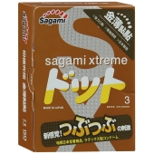 Презервативы Sagami Xtreme FEEL UP с точечной текстурой и линиями прилегания - 3 шт. - Sagami - купить с доставкой в Ессентуках