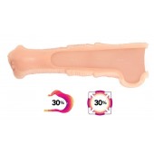 Телесная фантазийная насадка на член Cock Sleeve Size L - KOKOS - в Ессентуках купить с доставкой