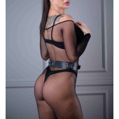 Черный кожаный пояс Sex Game - БДСМ Арсенал - купить с доставкой в Ессентуках