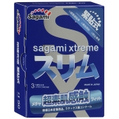 Розовые презервативы Sagami Xtreme FEEL FIT 3D - 3 шт. - Sagami - купить с доставкой в Ессентуках