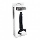 Чёрная насадка-фаллос для двойного проникновения INFLATABLE DILDO SLIM DONG  - 13,5 см. - Toyz4lovers - в Ессентуках купить с доставкой