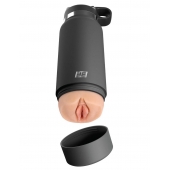 Серый мастурбатор в виде бутылки F*ck Flask - Pipedream - в Ессентуках купить с доставкой