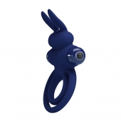 Синее эрекционное кольцо с вибростимуляцией клитора Powerful Ring - Baile - в Ессентуках купить с доставкой