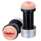 Двусторонний мастурбатор REALSTUFF 2 IN 1 HUMMER MOUTH   VAGINA - ротик и вагина - Dream Toys - в Ессентуках купить с доставкой