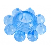 Голубая гелевая насадка-цветок - Toyfa Basic - в Ессентуках купить с доставкой