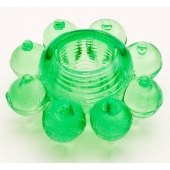 Зеленое эрекционное кольцо-цветок - Toyfa Basic - в Ессентуках купить с доставкой