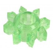 Зеленое эрекционное кольцо-звезда - Toyfa Basic - в Ессентуках купить с доставкой