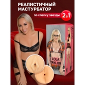 Двусторонний мастурбатор Lola Taylor - 22 см. - ФлешНаш - в Ессентуках купить с доставкой