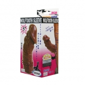 Коричневая насадка на пенис Wolftooth Sleeve - 13 см. - Baile - в Ессентуках купить с доставкой