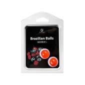 Набор из 2 шариков с массажным маслом Brazilian Balls с ароматом ягод - Secret Play - купить с доставкой в Ессентуках