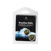 Набор из 2 шариков с массажным маслом Brazilian Balls с ледяным эффектом - Secret Play - купить с доставкой в Ессентуках