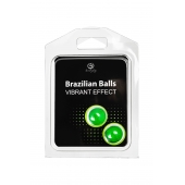 Набор из 2 шариков с массажным маслом Brazilian Balls с эффектом вибрации - Secret Play - купить с доставкой в Ессентуках