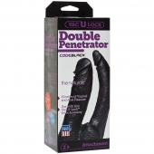 Черная насадка-фаллоимитатор для двойной стимуляции Double Penetrator - 16 см. - Doc Johnson - купить с доставкой в Ессентуках