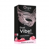 Съедобный жидкий вибратор Dual Vibe! со вкусом клубничного джина с тоником - 15 мл. - ORGIE - купить с доставкой в Ессентуках