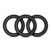 Набор из 3 черных эрекционных колец Black Small Penis Rings - Blush Novelties - в Ессентуках купить с доставкой