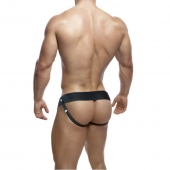 Телесный фаллопротез на черных эластичных ремнях 7 Inch Hollow Strap On - 17 см. - Blush Novelties - купить с доставкой в Ессентуках