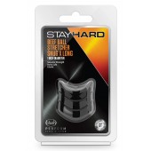 Черное эрекционное кольцо на мошонку Beef Ball Stretcher Snug X Long - Blush Novelties - в Ессентуках купить с доставкой