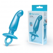 Голубая анальная пробка для массажа простаты Hither Silicone Prostate Plug - 14,3 см. - b-Vibe - в Ессентуках купить с доставкой