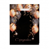 Пакет с вырубной ручкой и принтом в виде шариков (30х40 см) - Сима-Ленд - купить с доставкой в Ессентуках