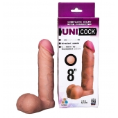 Фаллическая насадка для страпона UNICOCK 8  - 20 см. - LOVETOY (А-Полимер) - купить с доставкой в Ессентуках