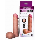 Фаллическая насадка для страпона UNICOCK 8  - 20 см. - LOVETOY (А-Полимер) - купить с доставкой в Ессентуках
