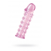 Розовая насадка на пенис с шипами - 12,5 см. - A-toys - в Ессентуках купить с доставкой