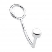 Кольцо на пенис с анальным стимулятором Stainless Steel Anal Hook   Cock Ring - BlueLine - в Ессентуках купить с доставкой