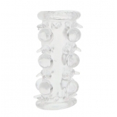 Прозрачная насадка на пенис с шипами и бугорками JELLY JOY LUST CLUSTER CLEAR - Dream Toys - в Ессентуках купить с доставкой